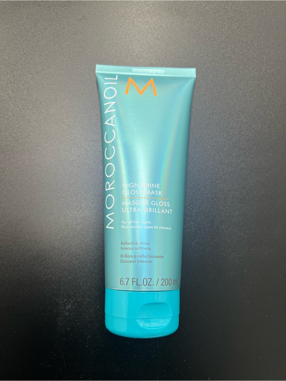 Moroccanoil High Shine Gloss Mask - Turquoise with Orange Logo